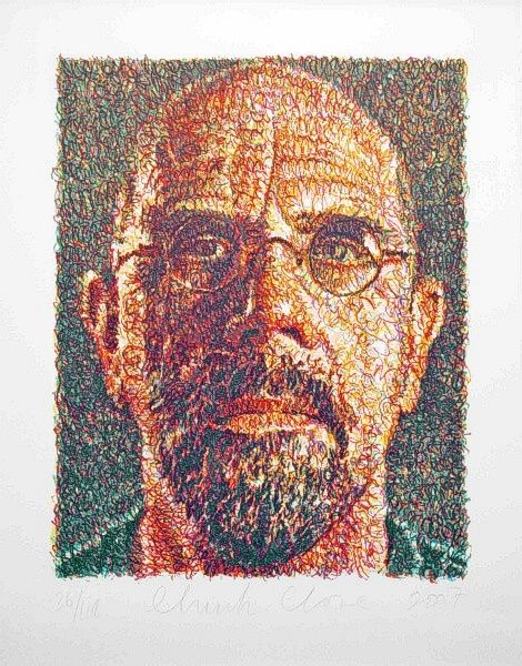 Self-Portrait/Lincoln Center - Print by Chuck Close