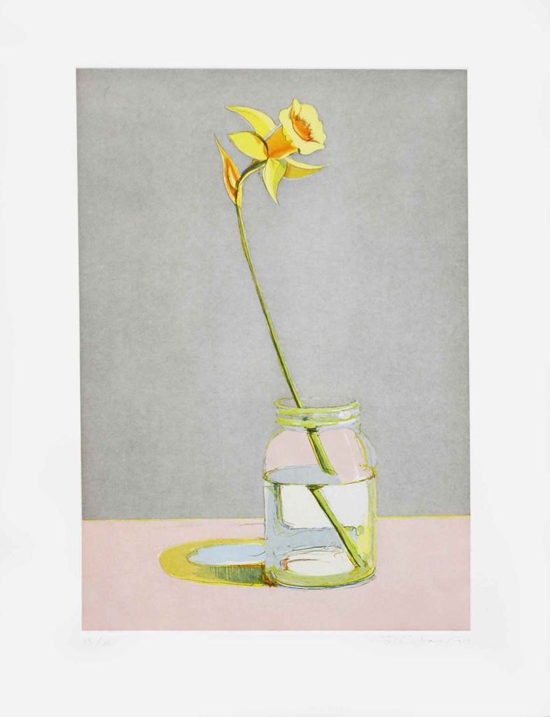 Wayne Thiebaud Still-Life Print - Daffodil, from Recent Etchings I