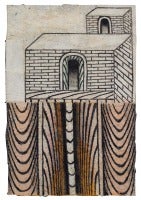 At The Armory Show - Untitled, (Double Brick Structure with Abstraction)