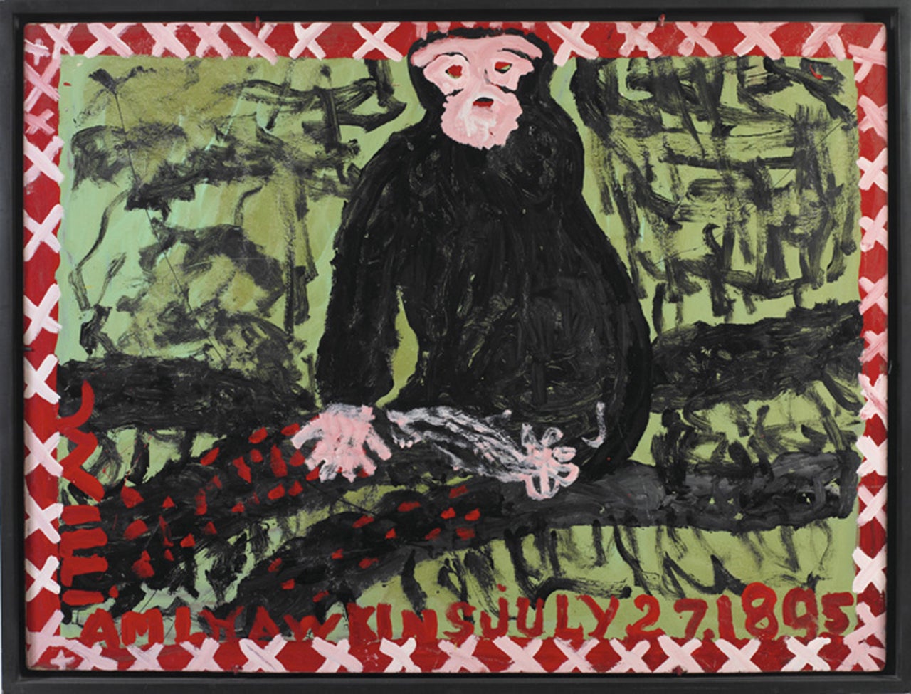 Monkey on a Limb - Painting by William L. Hawkins