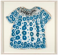 Untitled (White Shirt with Blue Orbs) LM c10