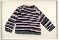 Untitled (Striped Sweater Pink and Grey) LM c14