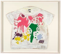 Untitled (White Shirt with Abstract Map) LM c9