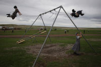 Girls on the Swings