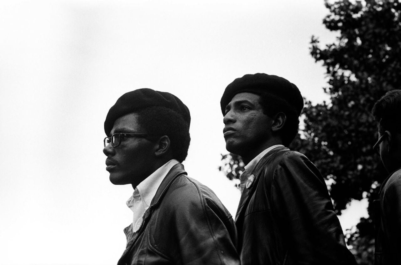 Stephen Shames Black and White Photograph - Panthers At The Free Huey Rally In DeFremery Park, Oakland, July 28, 1968