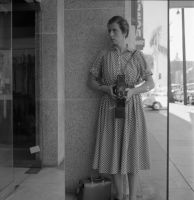 Self-Portrait (Full-Length, Checkered Dress)
