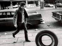 Bob Dylan Rolling Tire, New York City, 1963