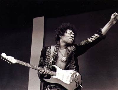 Jim Marshall Black and White Photograph - Jimi Hendrix, Monterey Pop Soundcheck, California, 1967