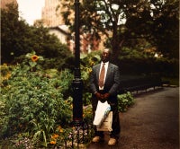 A Man Walking Home, Washington Market Park, New York, August 1997
