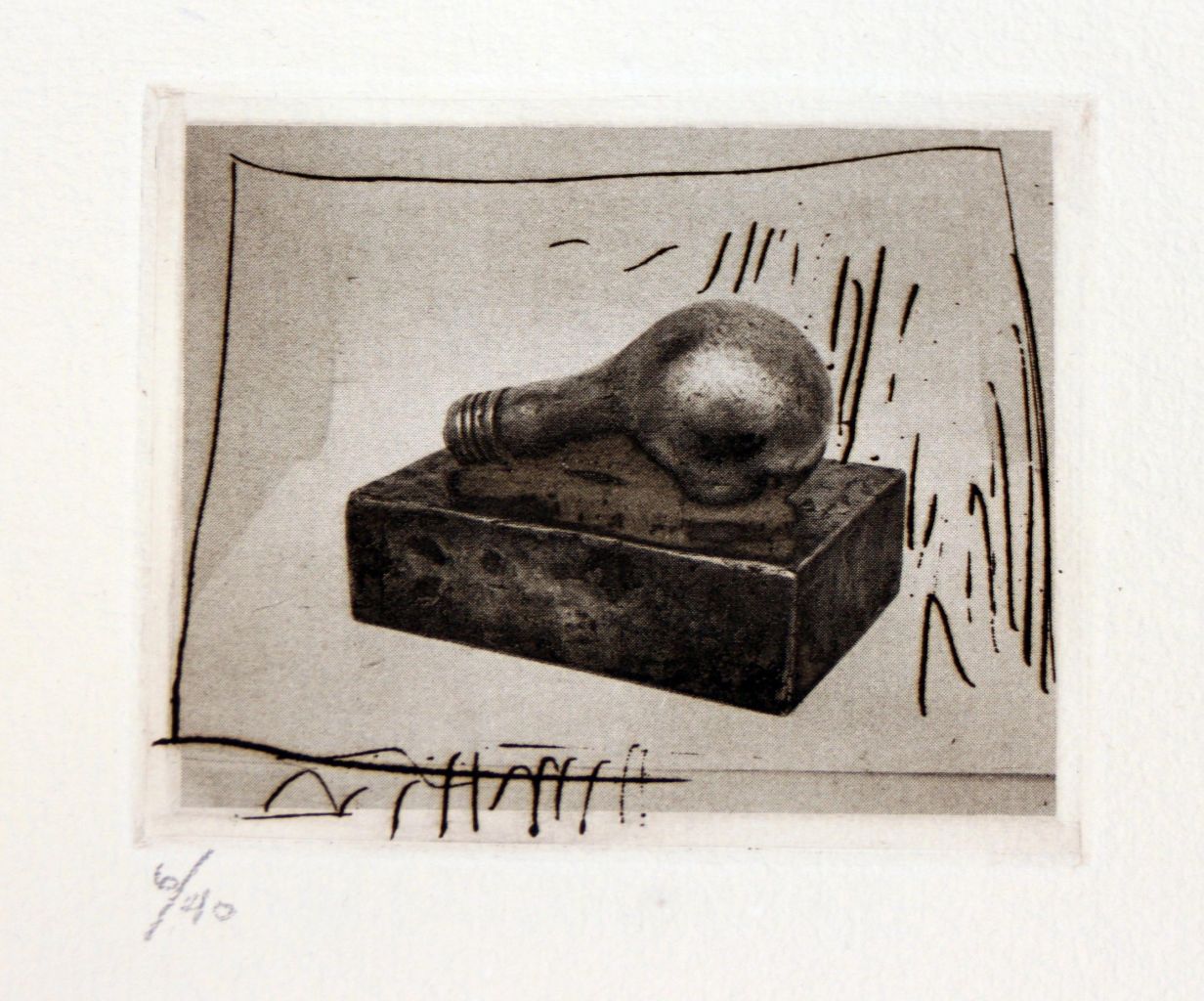 Light Bulb (Small), from 1st Etchings, 2nd State - Print by Jasper Johns