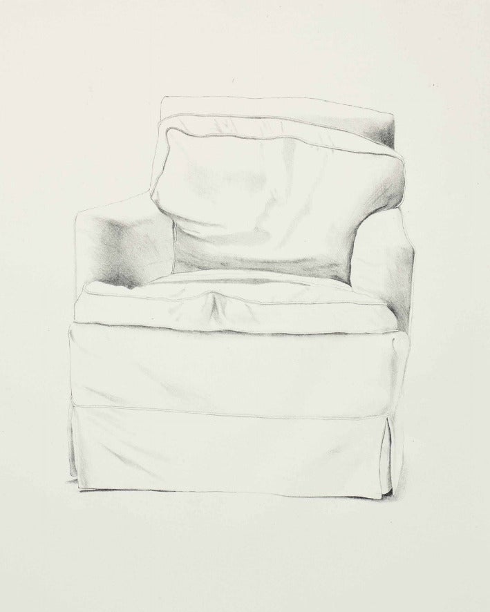 Chair, 38 The Colony, Malibu - Print by David Hockney