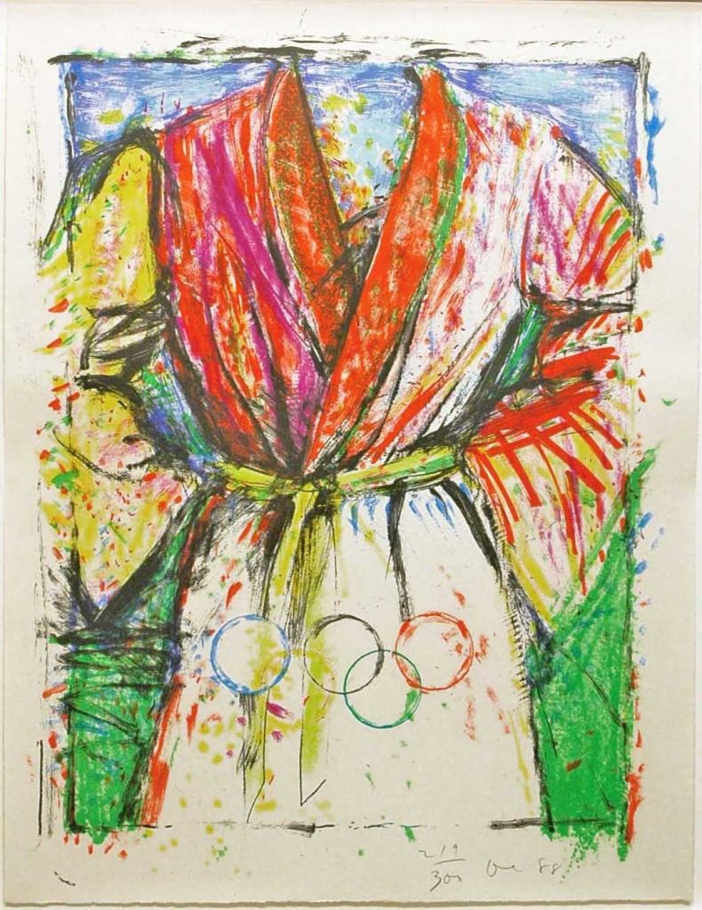 Multicoloured Robe for the Seoul Olympics - Print by Jim Dine