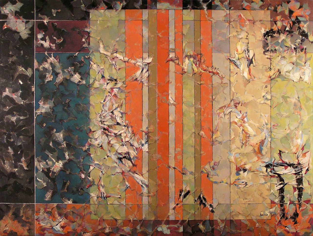 Robert Chapman Abstract Painting - Silver Screen