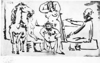 Peintre Sur La Plage, 1955, 5 February, Paris