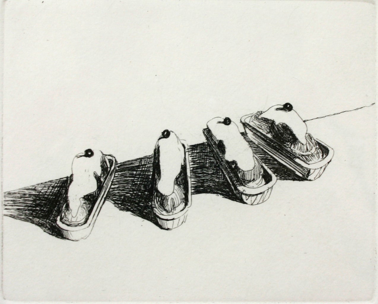 Wayne Thiebaud Still-Life Print - Banana Splits