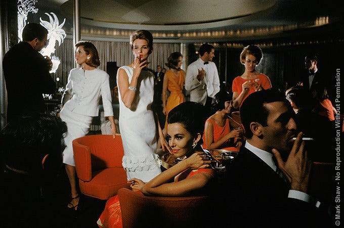 Mark Shaw Color Photograph - Mod Party on Cruise, 1962