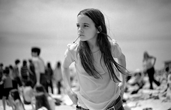 Joseph Szabo Figurative Photograph - Priscilla, Jones Beach, 1969