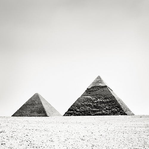Josef Hoflehner Black and White Photograph - Pyramids of Giza #5- Cairo, Egypt