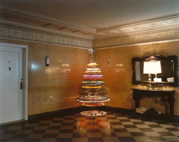 Joel Meyerowitz Color Photograph - Spinning Christmas Tree, New York City, 1977