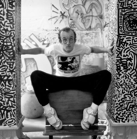 Jeannette Montgomery Barron Portrait Photograph - Keith Harring, NYC, 1985