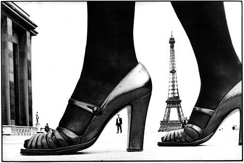 Frank Horvat Black and White Photograph - 1947 Paris, Shoe and Eiffel Tower A