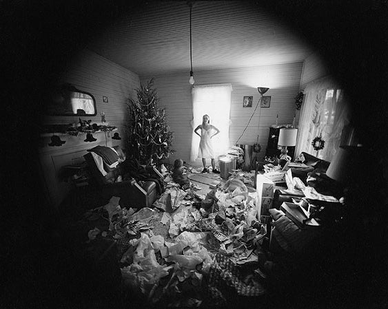 Emmet Gowin Black and White Photograph - Edith, Chirstmas Morning, Danville, Virginia, 1971
