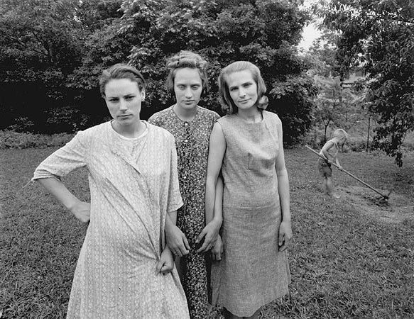 Emmet Gowin Black and White Photograph - Edith, Ruth and Mae, Danville, Virginia, 1967