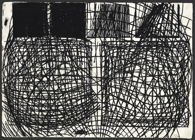 Terry Winters Abstract Print - Grid