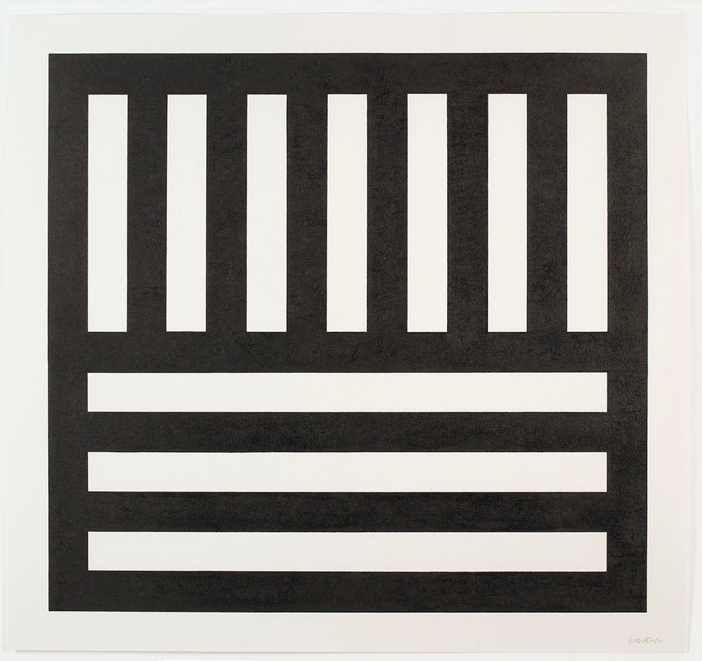 Black Bands in Two Directions - Print by Sol LeWitt