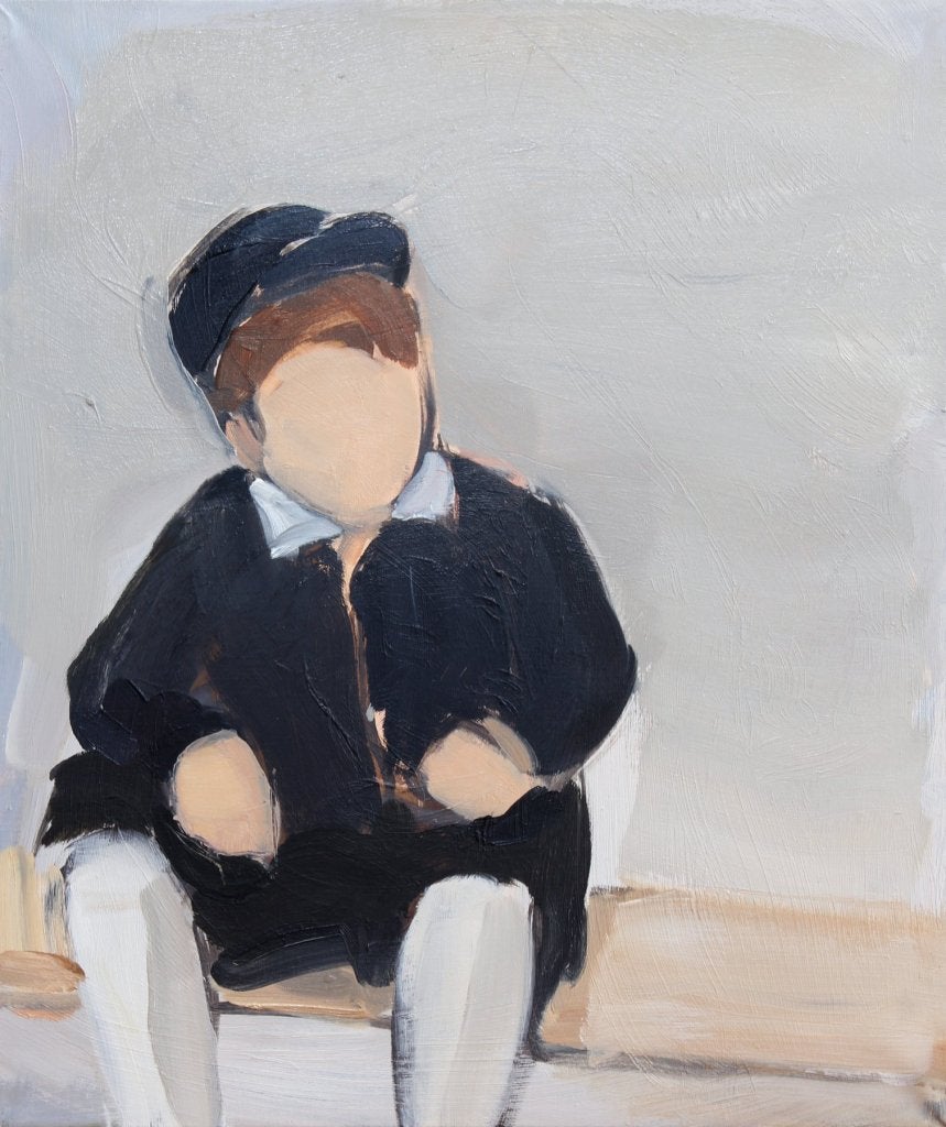 Gideon Rubin Portrait Painting - Boy With Blue Cap