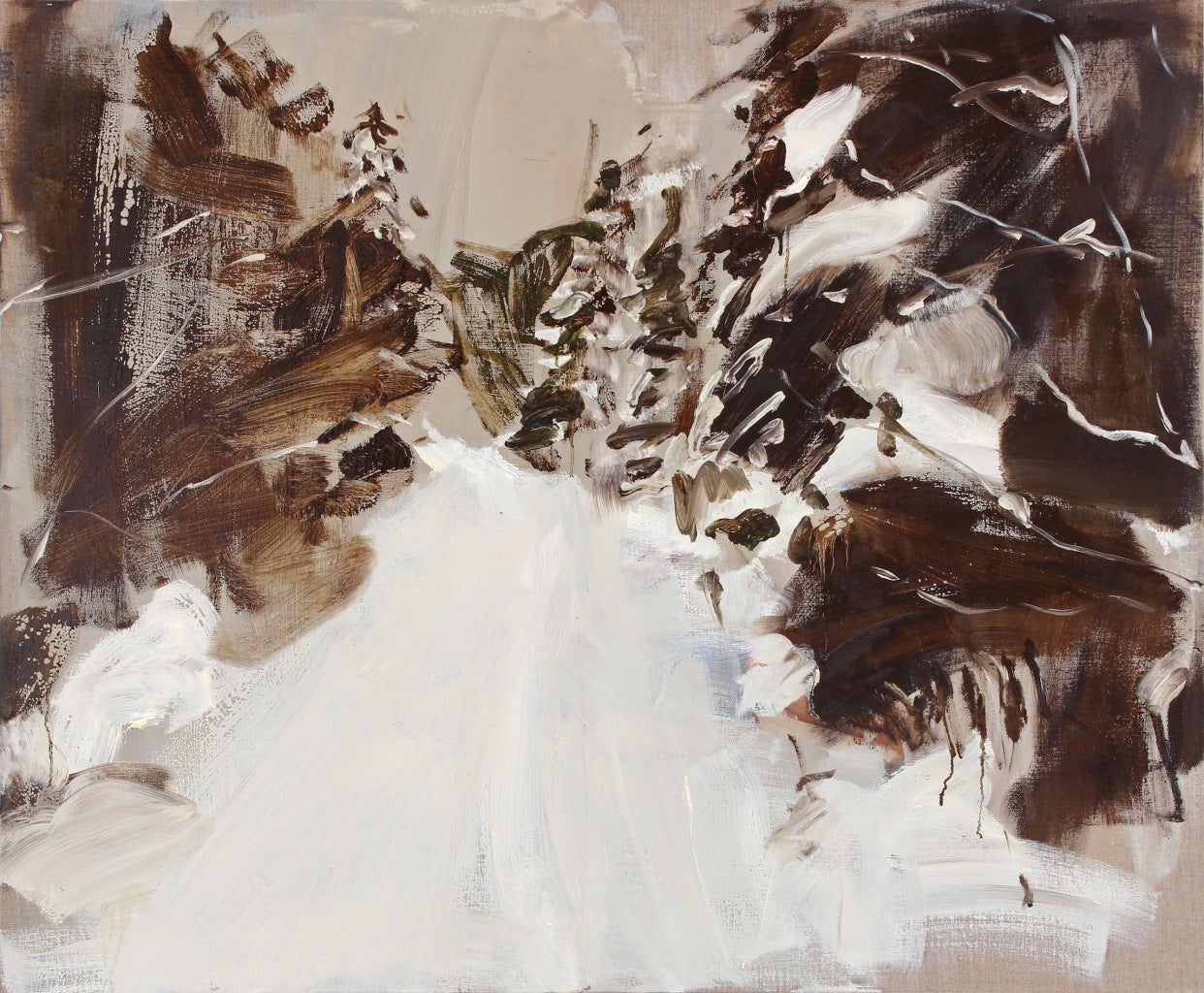 Gideon Rubin Landscape Painting - Untitled (snow)
