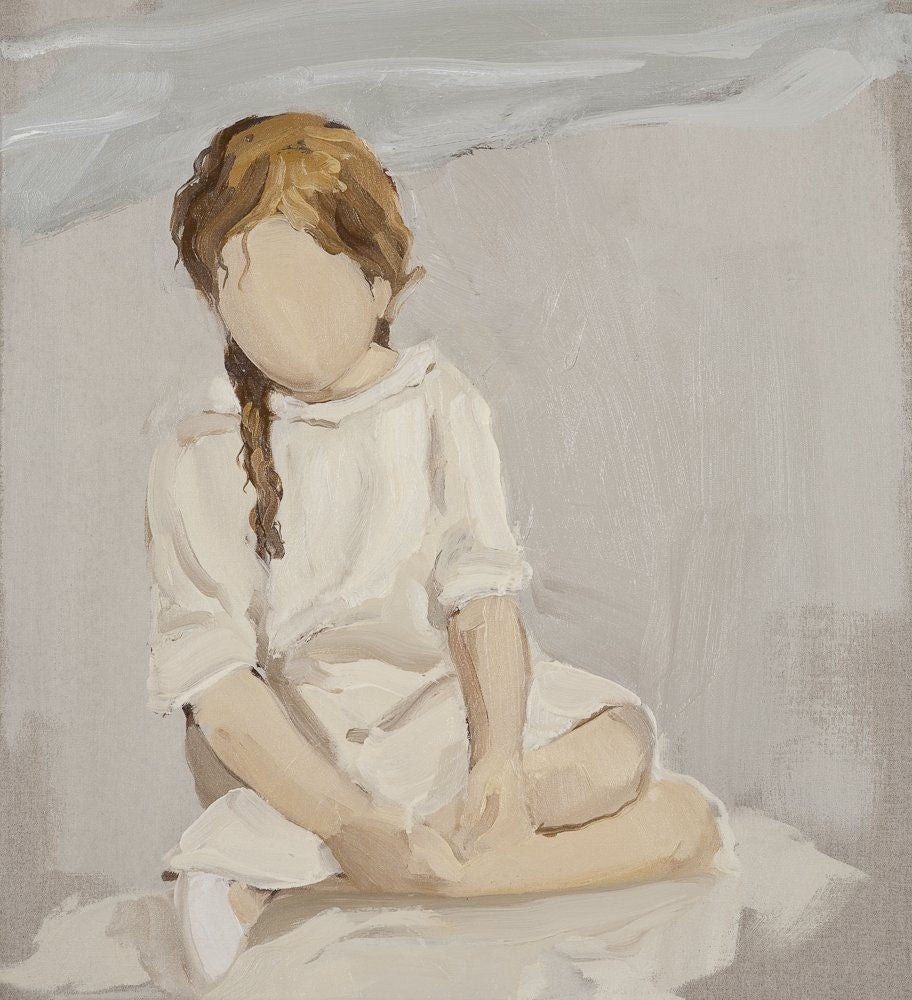 Gideon Rubin Landscape Painting - Girl on the Beach