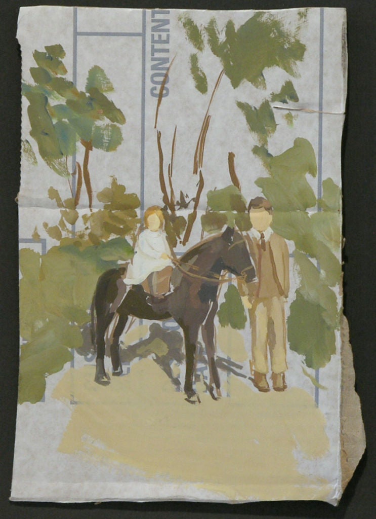 Gideon Rubin Figurative Painting - Girl on a Horse