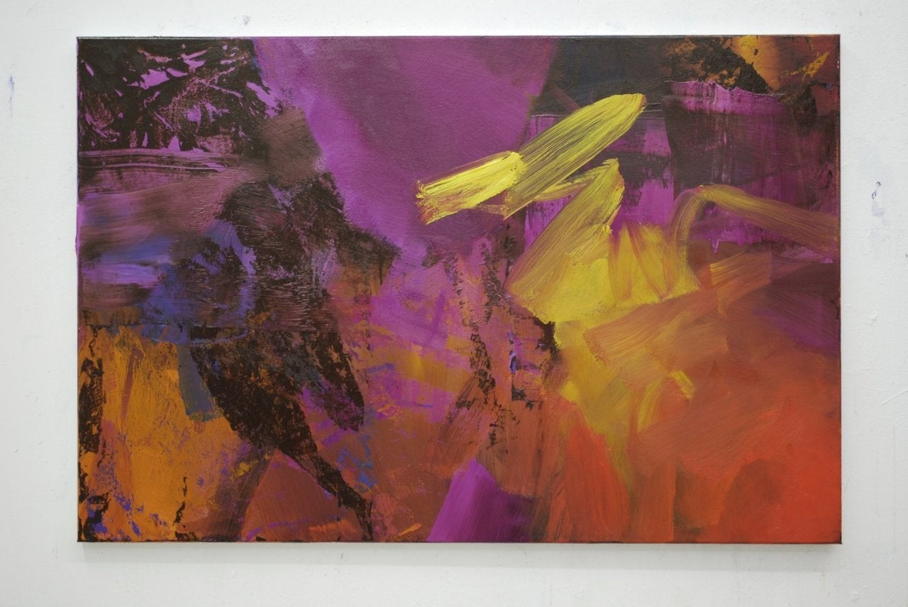 Bernard Lokai Abstract Painting - X