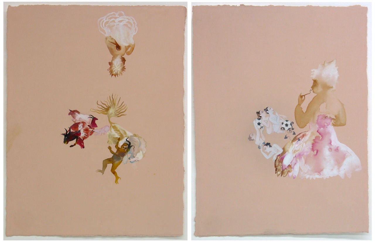 Shahzia Sikander Figurative Painting - Plush Blush 3