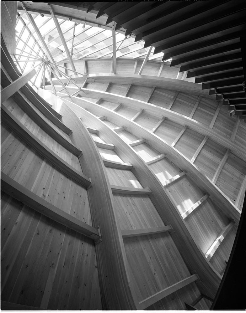 Pedro E. Guerrero Black and White Photograph - United Church of Rowayton, Roof Detail, Rowayton, CT