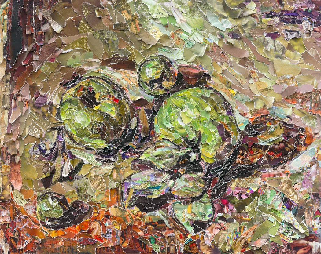 Vik Muniz Still-Life Photograph - Green Apples, after Paul Cezanne (Pictures of Magazines 2)