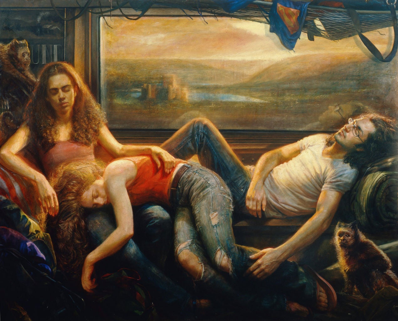 Steven Assael Figurative Painting - Passengers