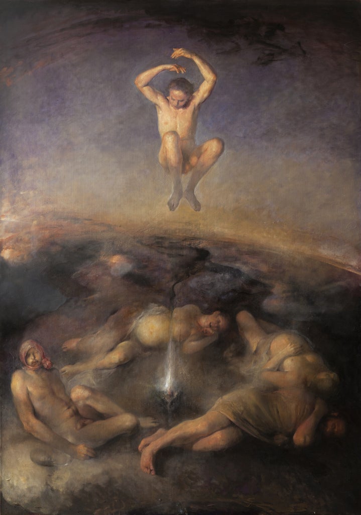 Odd Nerdrum Figurative Painting - Nightjumper