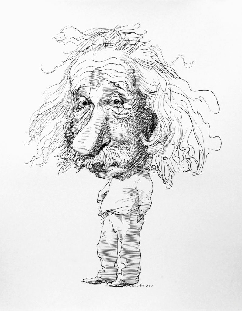 David Levine Portrait - Albert Einstein