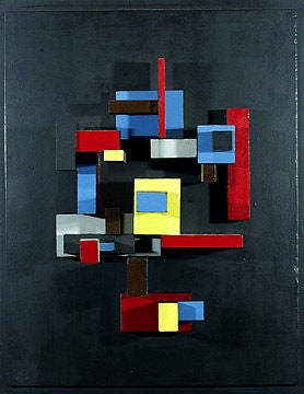 Sidney Gordin Abstract Painting - Construction