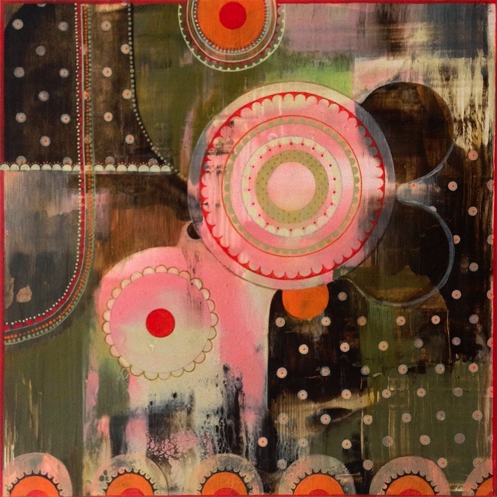 Julie Evans Abstract Painting - Gloom & Bloom