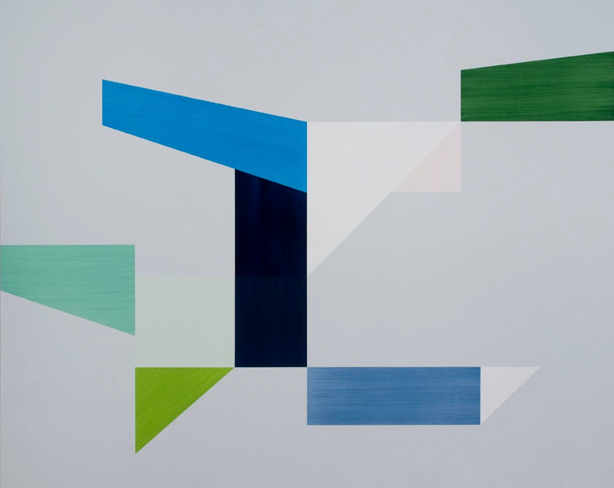 Untitled (Shadow Structure) 3 - Painting by Agnes Barley