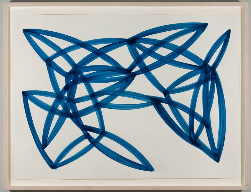 Agnes Barley Abstract Painting - Untitled Collage (Monochromes Blue) 2