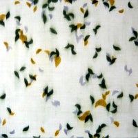 feuilles tombantes vertes + or
