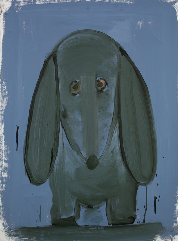 Kathryn Lynch Animal Painting - Blue Dog