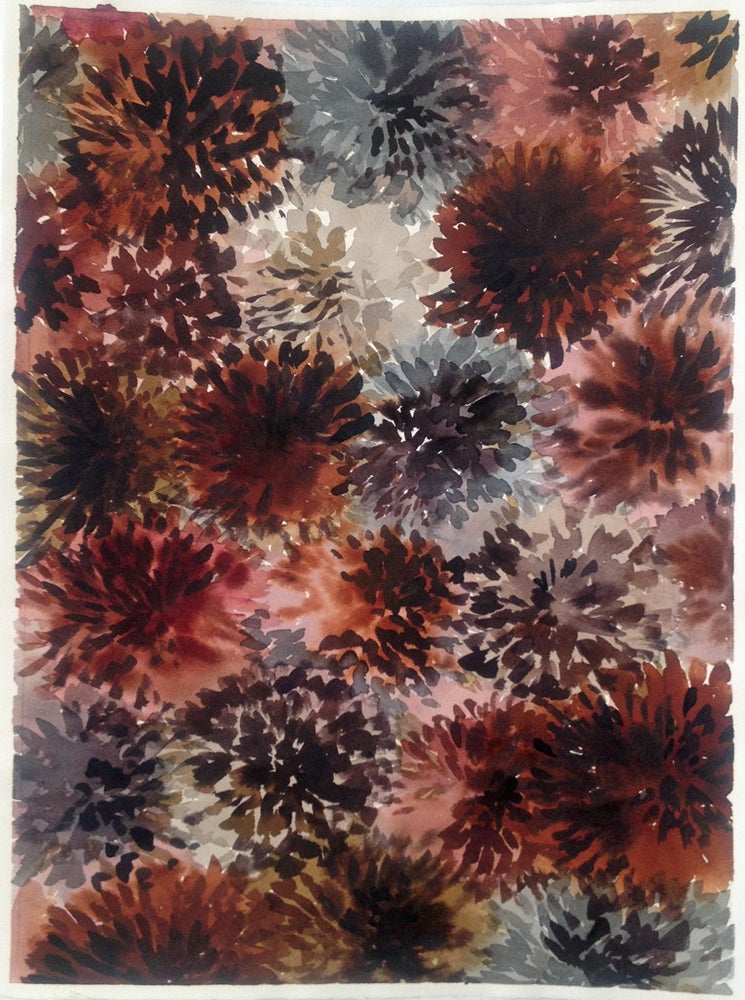 Lourdes Sanchez Abstract Drawing - untitled flowers xv
