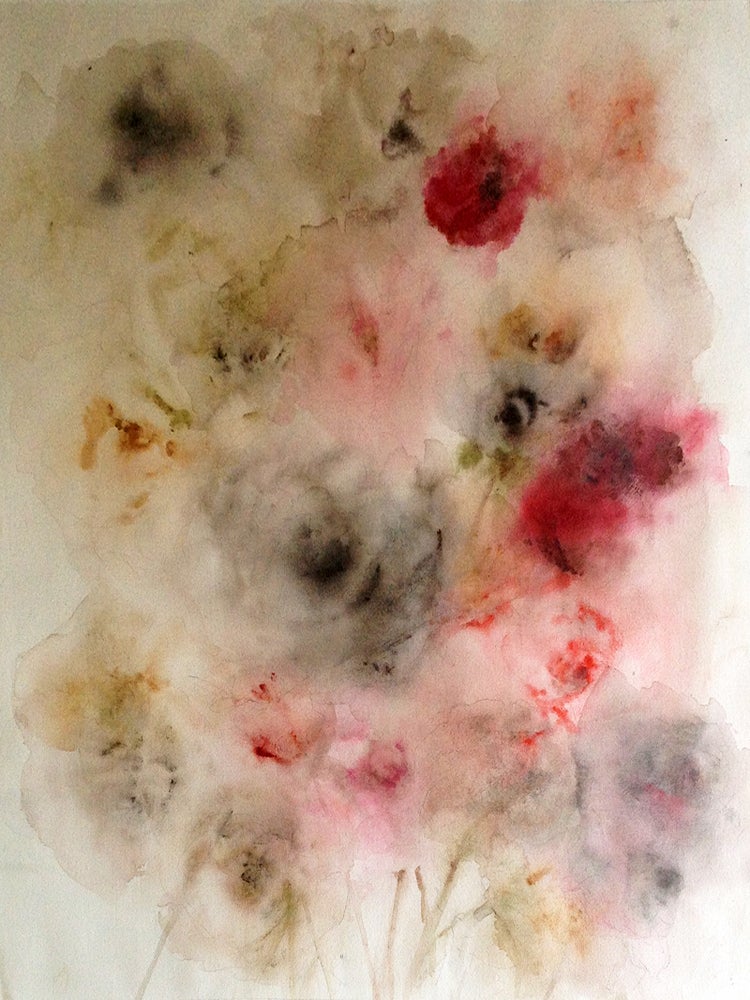 Lourdes Sanchez Abstract Painting - untitled flowers 1
