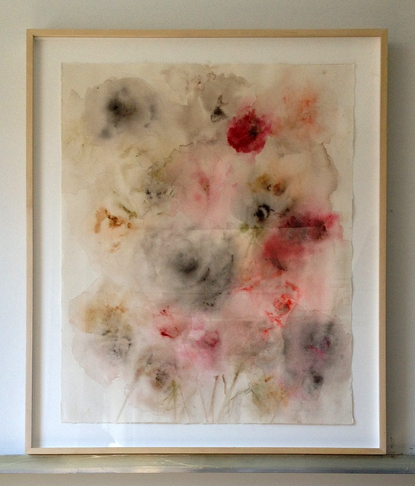 untitled flowers 1 - Painting by Lourdes Sanchez