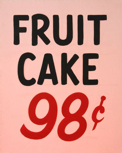 Christian Patterson Still-Life Painting - â??Fruit Cakeâ??, from the series "Redheaded Peckerwood"